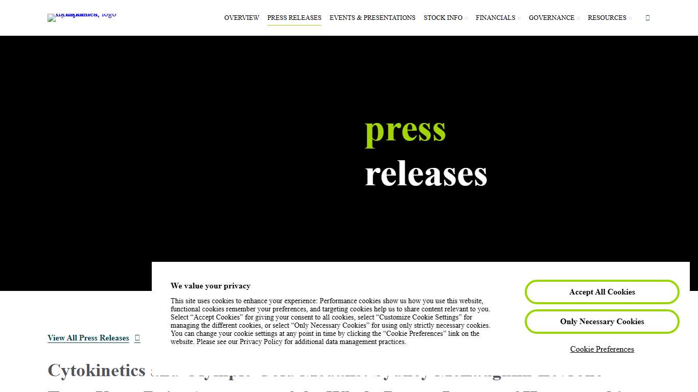 Cytokinetics, Incorporated - Cytokinetics and Olympic Gold Medalist Sydney McLaughlin-Levrone Team Up to Raise Awareness of the Whole-Person Impact of Hypertrophic Cardiomyopathy (HCM)