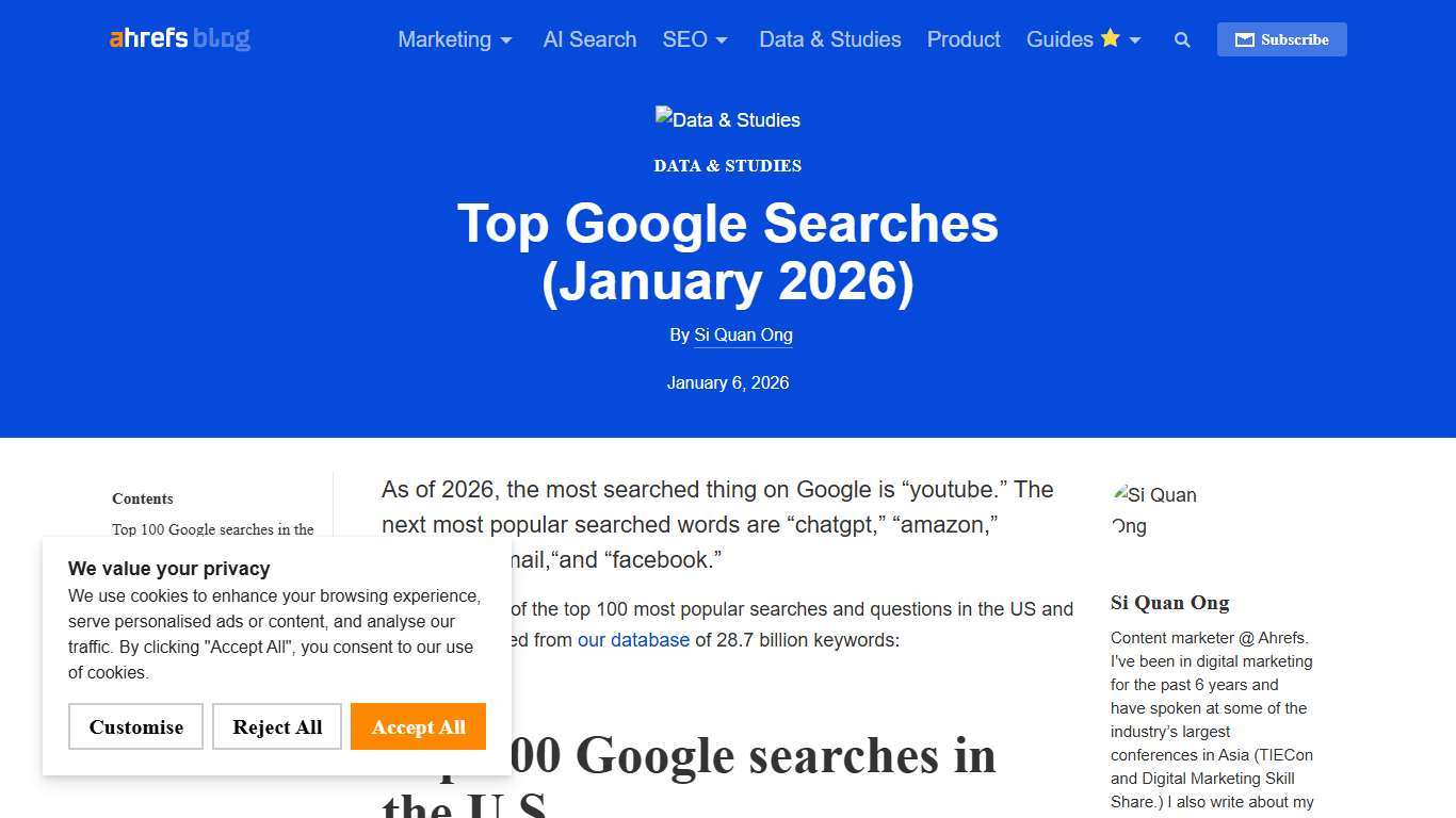 Top Google Searches (January 2026)
